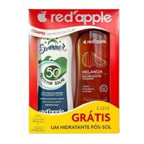 Kit Red Apple Protetor Solar FPS 50 125ml Gel Pós Sol Melancia