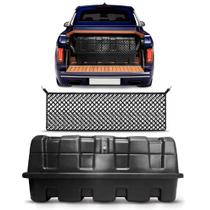 Kit Rede Caçamba + Báu 140 Litros Para Pick-Up Carga Oferta