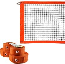 Kit Rede De Beach Tennis Simples 6,5 Metros Laranja/Preto