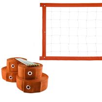 Kit rede de vôlei 6 metros + marcação laranja