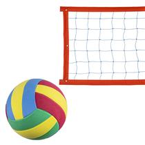 Kit rede de vôlei especial 5 metros laranja + bola - Evo Sports