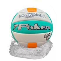 Kit Rede E Bola De Vôlei Poker