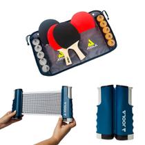 Kit Rede Retrátil Joola + 1 Conjunto Family Set (maleta com 4 raquetes e 10 bolas) Kit Rede Retrátil Joola + 1 Conjunto Family Set (maleta com 4 raquetes e 10 bolas)