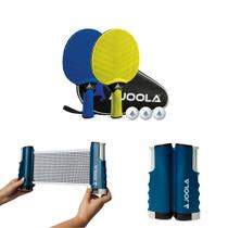 Kit Rede Retrátil JOOLA para Tênis de Mesa + Kit com 2 raquetes e 3 bolas e uma Capa, JOOLA Vivid