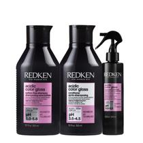 Kit redken acidic color gloss shampoo 300ml+cond300ml+leavein 190ml