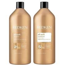 Kit Redken All Soft Shampoo 1000ml e Condicionador 1000ml