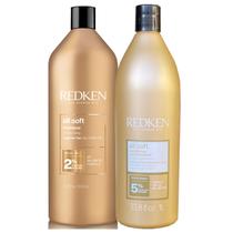 Kit redken all soft shampoo 1l e condicionador 1l