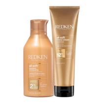 Kit redken all soft shampoo 300ml + mascara bisnaga 250ml