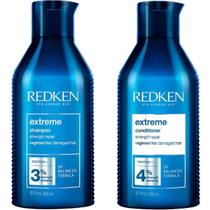 Kit Redken Extreme Shampoo 300ml e Condicionador 300ml Força e Reparação para Cabelos Danificados Kit Redken Extreme Shampoo 300ml e Condicionador 300ml Força e Reparação para Cabelos Danificados