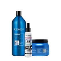 Kit Redken Extreme Shampoo Máscara Leave-in (3 produtos) Kit Redken Extreme Shampoo Máscara Leave-in (3 produtos)