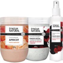 Kit redutor creme E fluido pimenta negra + forte abrasão