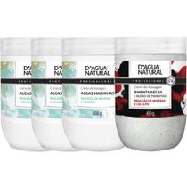 Kit redutor medidas celulite pimenta negra + 3 algas marinhas