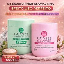 Kit Redutor Profissional NHA Novitox Lisorgânico Máscara Redutora Orgânica Brilho, Redução de Frizz e Alisamento Kit Redutor Profissional NHA Novitox Lisorgânico Máscara Redutora Orgânica Brilho, Redução de Frizz e Alisamento