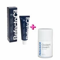 Kit Refectocil 1 Tinta + 1 Oxidante Creme N2 Preto Azulado Kit Refectocil 1 Tinta + 1 Oxidante Creme N2 Preto Azulado