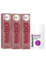 Kit Refectocil 3 Tinta + 1 Oxidante Creme N 4.1 Vermelho