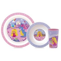 Kit refeição 3 peças - aventuras princesa - buba