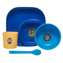 Kit Refeição 4 Peças Infantil Patrulha Canina Chase