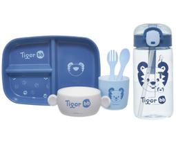 Kit Refeição 5 Peças + Garrafa Tritan Infantil Tigor T. Tigre Little BB