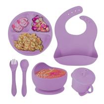Kit Refeição 6 Meses Babys Conjunto Alimentação Infantil Silicone Durável Seguro Ventosa Forte