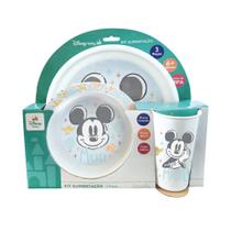 Kit Refeição Alimentação 3 Peças Infantil Bebe Mickey
