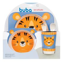 Kit Refeição Alimentação Infantil Tigrinho Bambu 5pçs Buba Kit Refeição Alimentação Infantil Tigrinho Bambu 5pçs Buba