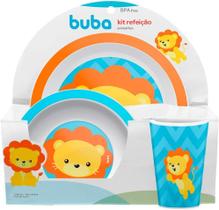 Kit refeicao animal fun leao
