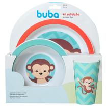 Kit Refeição Animal Fun - Leão, Macaco, Girafa, Unicórnio - Buba,