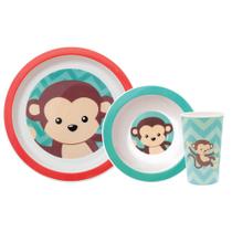 Kit refeicao animal fun macaco - buba