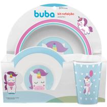 Kit refeicao animal fun unicornio buba