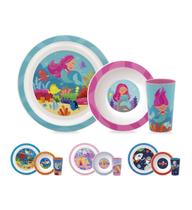 Kit Refeição Aventuras Buba Bowl + Pratinho + Copo Infantil