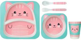 Kit Refeição Bambu Gatinha 13209 Buba Kit Refeição Bambu Gatinha 13209 Buba