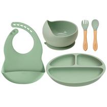 Kit Refeição Bebê Babador + Pratinho + Bowl + Talheres Buba Kit Refeição Bebê Babador + Pratinho + Bowl + Talheres Buba