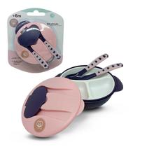 Kit Refeição Bebê Bowl com Divisória Ventosa Talheres Menino Menina Kit Refeição Bebê Bowl com Divisória Ventosa Talheres Menino Menina