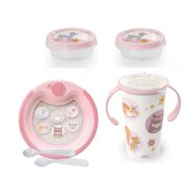 Kit Refeição Bebê Infantil Prato Térmico Ventosa Copo Mágico 360º e Potes Bichinhos Petit Kit Refeição Bebê Infantil Prato Térmico Ventosa Copo Mágico 360º e Potes Bichinhos Petit