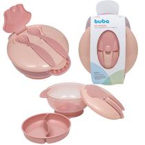 Kit Refeição Bowl Com Compartimento Talheres E Ventosa Introdução Alimentar 6m+ - Buba