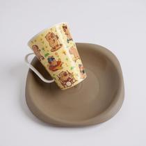Kit Refeição Capivara Caneca e Prato Em Plástico Comilona Skatista Capivarinha Infantil Criança Kit Refeição Capivara Caneca e Prato Em Plástico Comilona Skatista Capivarinha Infantil Criança