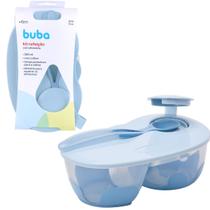 Kit Refeição com Divisória e Colher Azul 22334 - Buba Kit Refeição com Divisória e Colher Azul 22334 - Buba