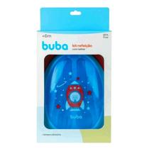 Kit Refeição com Talher Foguete Azul - Buba 13514 - Buba Baby