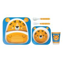 Kit Refeicão Em Bambu Biodegradável Tigre Buba Kit Refeicão Em Bambu Biodegradável Tigre Buba