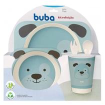 Kit Refeição Em Bambu Cachorrinho ul Completo Buba