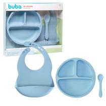 Kit Refeição Em Silicone Azul 19568 - Buba