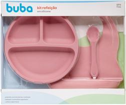Kit Refeição em Silicone Rosa Buba - 19569 Kit Refeição em Silicone Rosa Buba - 19569