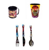 Kit Refeicao HOMEM DE FERRO- Copo - Caneca Divertida
