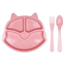 Kit Refeição Infantil 3 Peças de Fibra de Bambu - ZUN0411 - ds Kit Refeição Infantil 3 Peças de Fibra de Bambu - ZUN0411 - ds