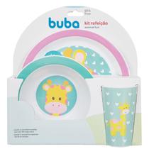 Kit Refeição Infantil Animal Fun Girafa Buba