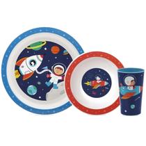 Kit Refeição Infantil Aventuras Astronautas 3 Peças Buba