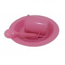Kit refeição infantil azul ou rosa ou amarelo com 3 peças Kit refeição infantil azul ou rosa ou amarelo com 3 peças