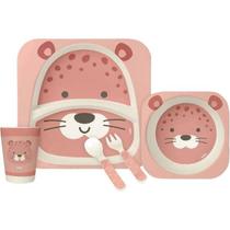 Kit Refeição Infantil Bambu Oncinha Buba Kit Refeição Infantil Bambu Oncinha Buba