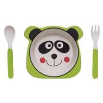 Kit Refeição Infantil Com Divisórias Panda Eco Girotondo