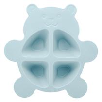 Kit refeição infantil em bambu ecológico Baby Bear Azul Lyor 3 peças